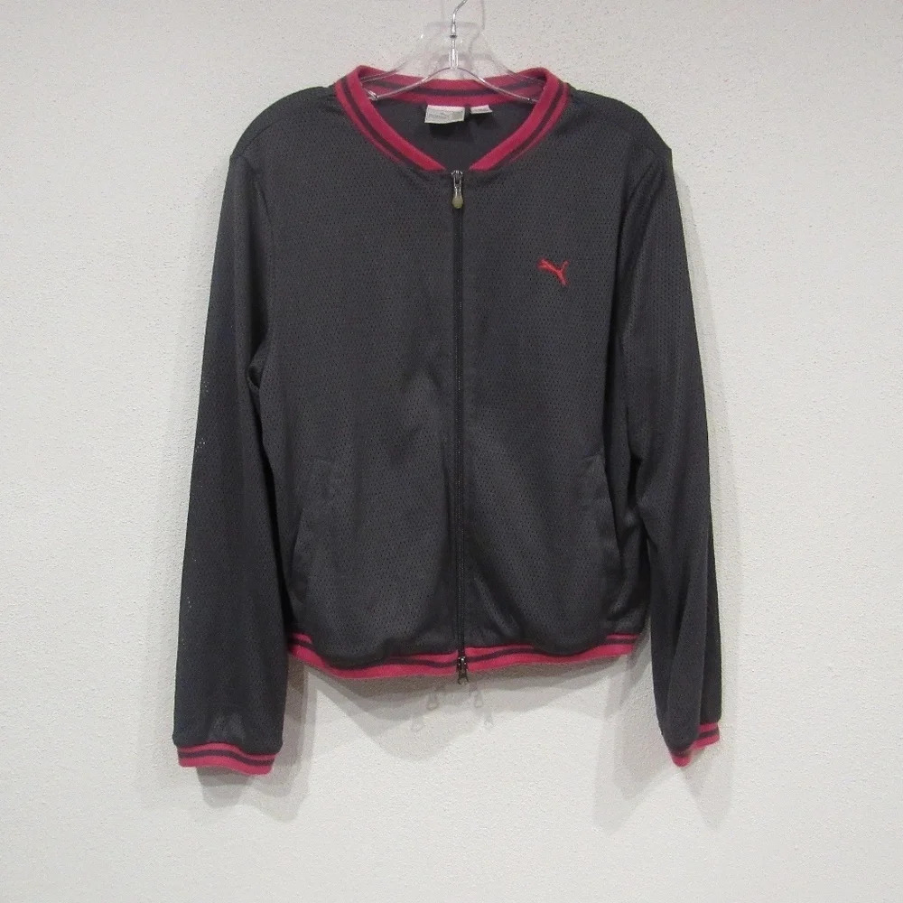 Puma Perforated Track Jacket Size Large EUC